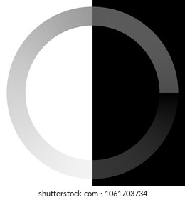 Circular preloader, buffer, loader element w/ transparency