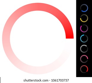 Circular preloader, buffer, loader element w/ transparency