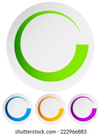 Circular preloader, buffer symbol or general circle graphics with stroke profile