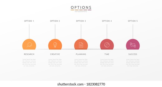 circular process diagram template with minimalistic design.