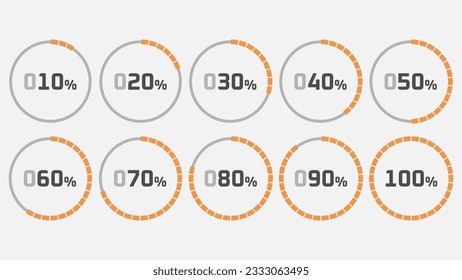 Circular Progress Bar Orange Simple