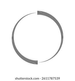Circular Progress Bar Segmented Black and White Loading Indicator