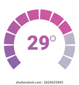 Circular progress bar showing 29 percent completion, indicating progress in a project or task