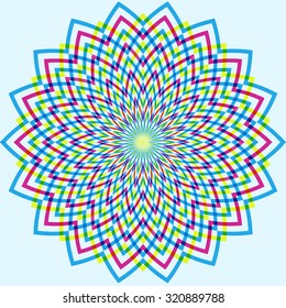 Circular psychedelic design