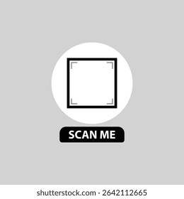Circular QR Frame with Bottom Caption