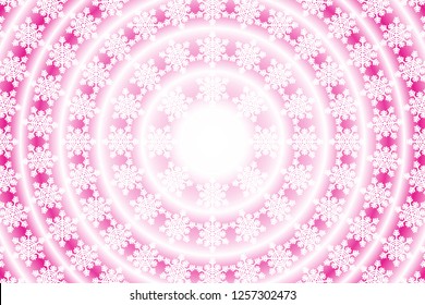 Circular Quilt Pattern, Snow Crystal Pattern, Crystal Material