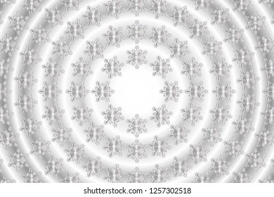 Circular Quilt Pattern, Snow Crystal Pattern, Crystal Material