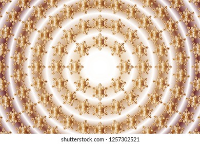 Circular Quilt Pattern, Snow Crystal Pattern, Crystal Material