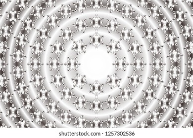 Circular Quilt Pattern, Snow Crystal Pattern, Crystal Material