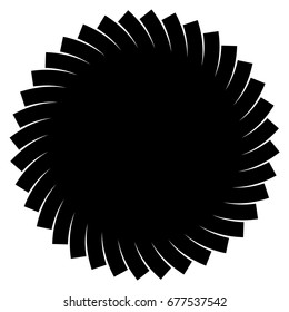 Circular, radial abstract element. Geometric concentric design