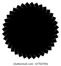 Circular, radial abstract element. Geometric concentric design