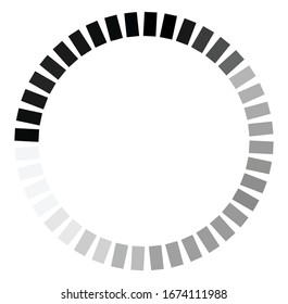 Circular and radial abstract mandalas, motifs, decoration design elements. Black and white generative geometric and abstract art shapes