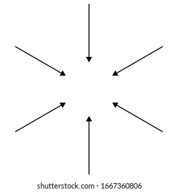 Flecha circular y radial 