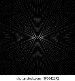 Circular & radial dotted lines, abstract VIP concept background