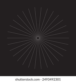 Circular radial lines with dots at line's ends . design eps 10