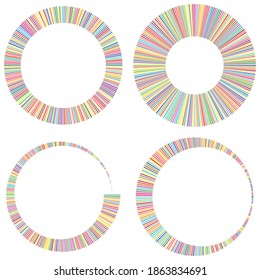 Circular radial lines volute, helix shape design element(s)