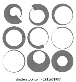 Circular and radial lines volute, helix shape design element