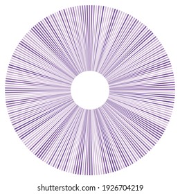 Circular radial lines volute, helix shape design element