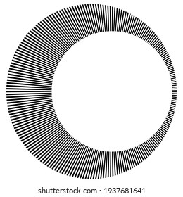 Circular and radial lines volute, helix shape design element