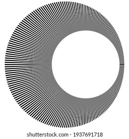 Circular and radial lines volute, helix shape design element