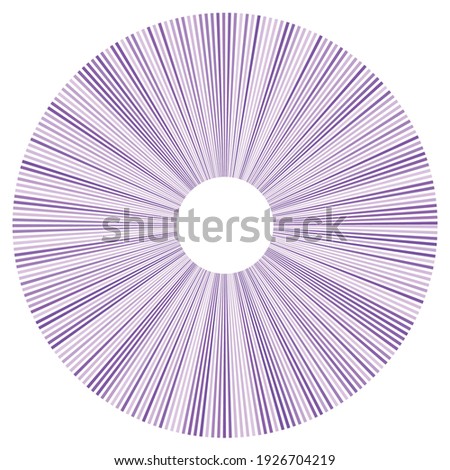 Circular radial lines volute, helix shape design element