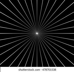 Circular radial, radiating lines element. Abstract rays, beams, flash effect