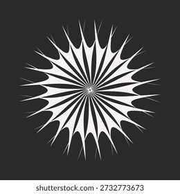 Circular Radiating Abstract Shape Motif Geometric Flower-type Mandala Circular Design Petal Patterns