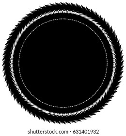 Circular, radiating abstract shape, motif. Geometric design element series