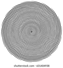 Circular, radiating abstract shape, motif. Geometric design element series