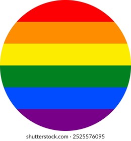 Circular Rainbow Pride Flag Stripes Icon