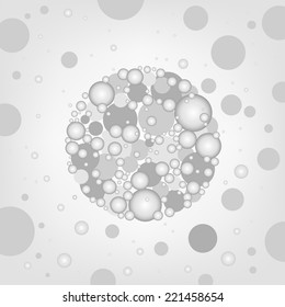 The circular random effects have create sphere on the light background