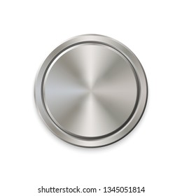 circular realistic metal button