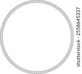 circular rebar frame outline with copy space for text or design