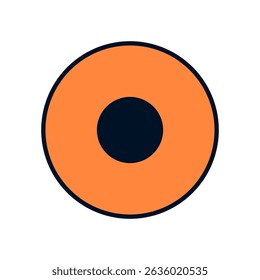 Circular Record Button with Bold Center Dot Indicating Active Audio or Video Capture Mode
