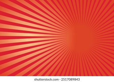 Circular Red Striped Background Square Textured - Sunburst