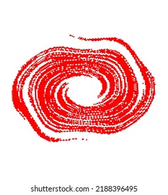 Circular red vector image rotating for logo flexing