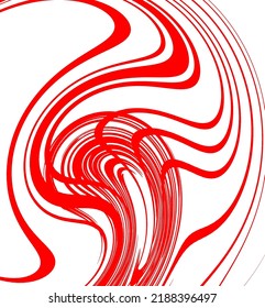 Circular red vector image rotating for logo flexing