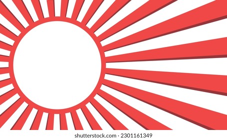 Rundroter, weißer Streifen, Hintergrund Rechteck Seite Bildcrollen mit Big Circle for Insertion - Sonnenbrand, Radial