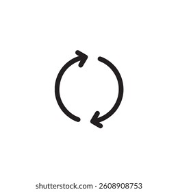 Circular refresh icon for reload and sync Vector