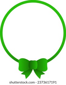 Circular Ribbon Frame Isolated Vector Illustration