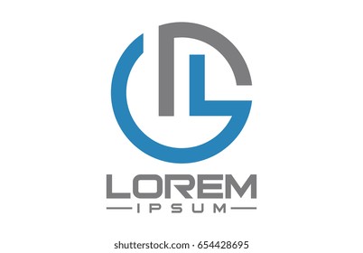 circular ribbon logo concept