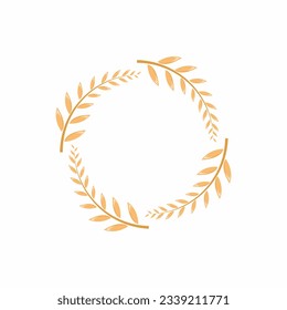 circular rice illustration vector, can be used for dsigen logo sticker label