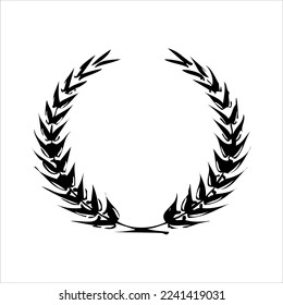 circular rice logo isolated on white background. rice company logos and symbols with unique and various shapes. circular rice logo shapes