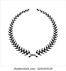 circular rice logo isolated on white background. rice company logos and symbols with unique and various shapes. circular rice logo shapes