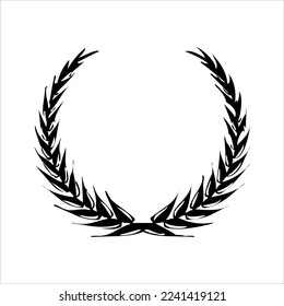 circular rice logo isolated on white background. rice company logos and symbols with unique and various shapes. circular rice logo shapes