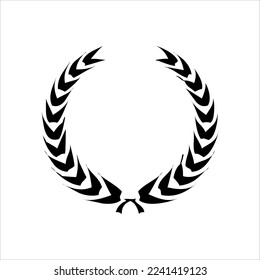 circular rice logo isolated on white background. rice company logos and symbols with unique and various shapes. circular rice logo shapes