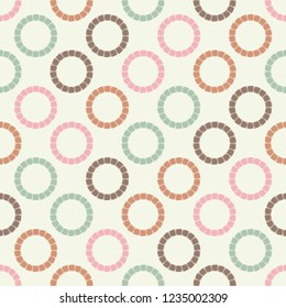 Circular rings seamless pattern. Geometric background. Can be used for wallpaper, textile, invitation card, wrapping, web page background.