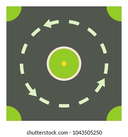 Circular road icon. Cartoon illustration of circular road vector icon for web