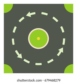 Circular road icon. Cartoon illustration of circular road vector icon for web