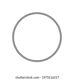 Circular Rope Border Frame Vector Icon